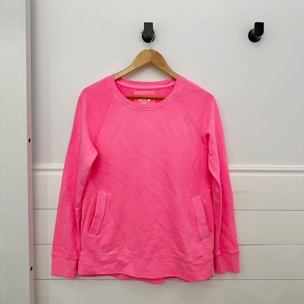 Women’s Lilly Pulitzer Beach Comber Pullover Luxletic Sweatshirt Pink Small S